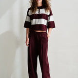Trousers aubergine