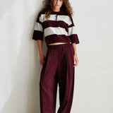 Trousers aubergine