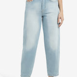 Barrel jeans met wassing