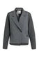 Woven loose fit cut and sew blazer with contrast fabric