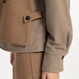 Blazer met contrasterende stof