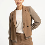 Blazer met contrasterende stof