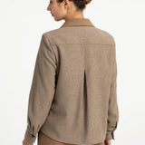 Blazer met contrasterende stof