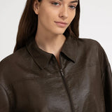 Blouse jacket with coated finish