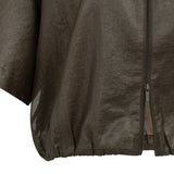 Blouse jacket with coated finish