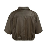 Blouse jacket with coated finish