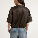 Blouse jacket with coated finish