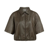 Blouse jacket with coated finish