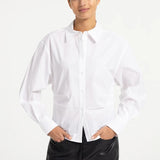 Blouse met tailleaccent