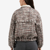 Boucle jacket with fringes