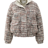 Boucle jacket with fringes
