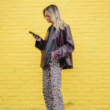 2402030019 Loose fit jeans leopard