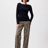 Boatneck rib long sleeve