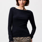 Boatneck rib long sleeve
