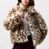 Leopard fur jacket