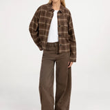 Geruite flanellen blouse