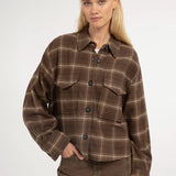 Geruite flanellen blouse