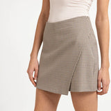 Mini skirt with faux wrap