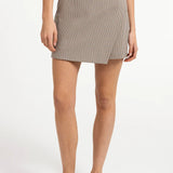 Mini skirt with faux wrap