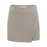 Mini skirt with faux wrap