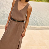 Dress with crinkle texture
