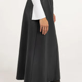 Midirok van imitatieleer met zakken