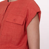 Blouse with pockets