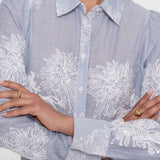Blouse embroidered flowers