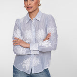 Blouse embroidered flowers