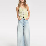 Extra Wide Leg Jeans With Cord