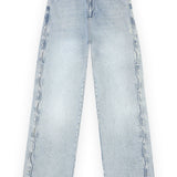 Straight jeans with open side details