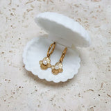 Hidden pearl hoop