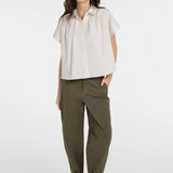 High waist barrel trousers