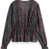 V-neck peplum top