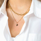 Heart necklace gold