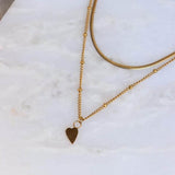 Heart necklace gold