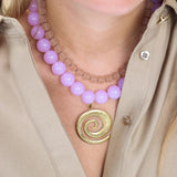 Soft plum necklace