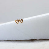 Drawn heart studs