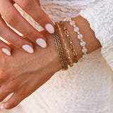 Flat chain bracelet