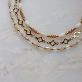 Clover row bracelet gold