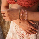 Pink beads bracelet