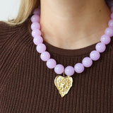 Soft plum necklace