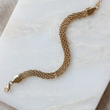 Flat chain bracelet