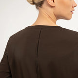 Jersey top met kanten manchetten