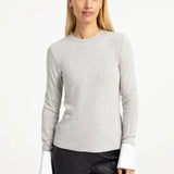 Jersey top with removable cuff