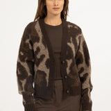 Gebreid vest met vleermuismouwen