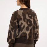 Gebreid vest met vleermuismouwen