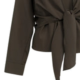 Twin set knotted blouse and singlet
