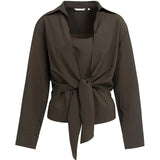Twin set knotted blouse and singlet