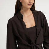 Twin set knotted blouse and singlet